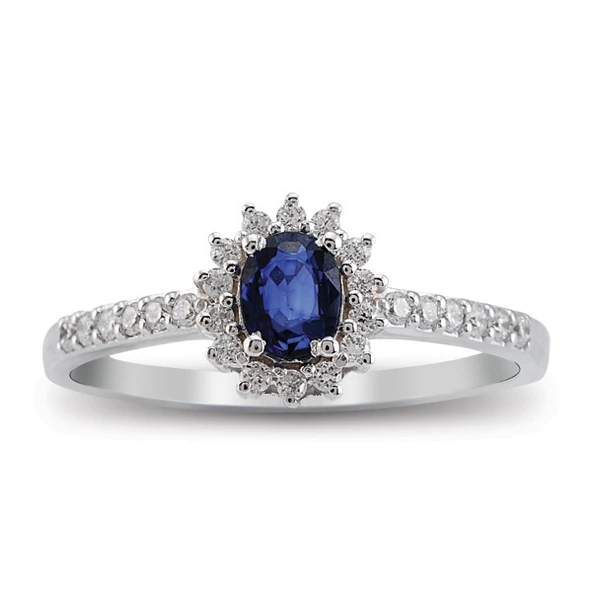 Harem Altın 1.90 Ct Pırlanta Safir Yüzük RTY17 ürün görseli 1
