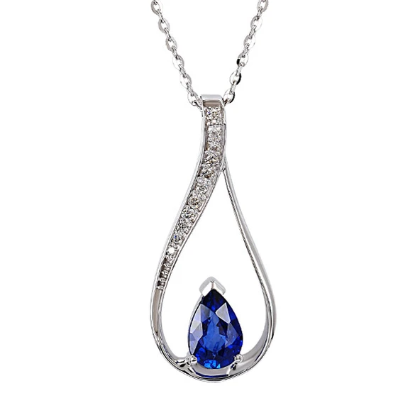 Harem Altın 0.56 Ct Pırlanta Safir Kolye RTKL9 ürün görseli 1