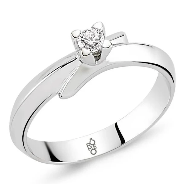 Harem Altın Romeo Pırlanta 0.15 Ct Tektaş Yüzük RM-10040 ürün görseli 1