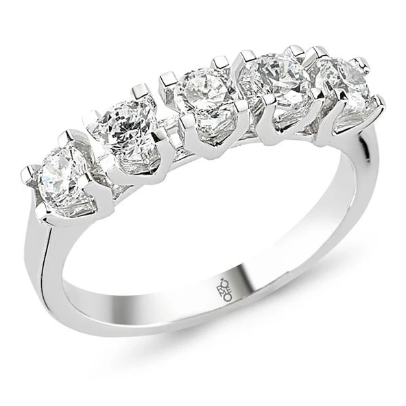 18 Ayar Altın 0.80 Ct Pırlanta Beştaş Yüzük RMY511 ürün görseli 1