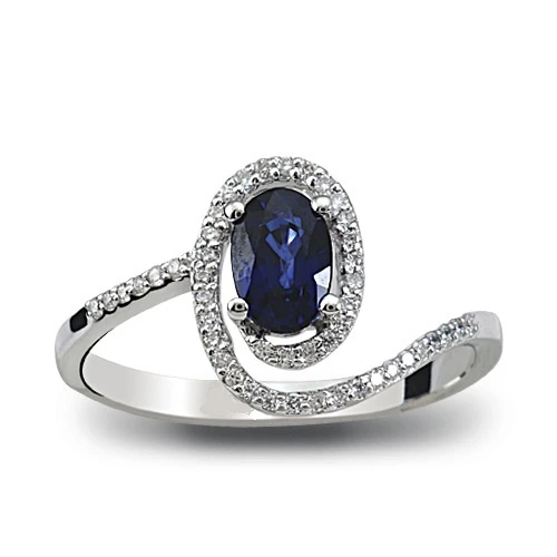 Harem Altın 0.73 Ct Pırlanta Safir Yüzük RTY11 ürün görseli 1
