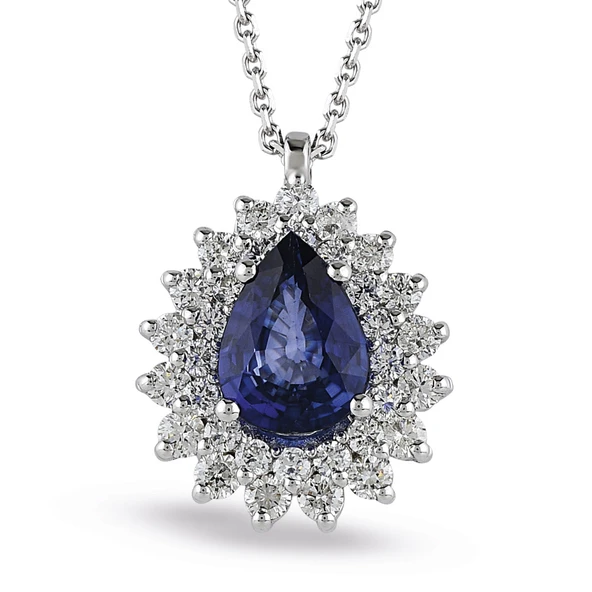 Harem Altın 1.15 Ct Pırlanta Safir Kolye RTKL52 ürün görseli 1