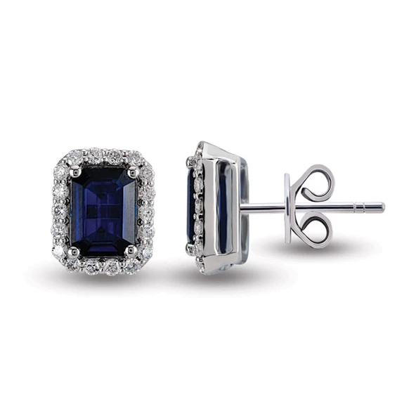 Harem Altın 2.30 Ct Pırlantalı Safir Küpe RTK4 ürün görseli 1