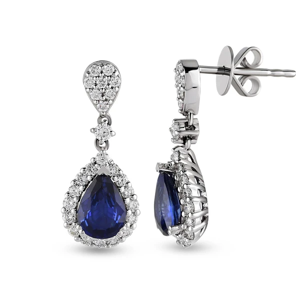 Harem Altın 1.86 Ct Pırlantalı Safir Küpe RTK41 ürün görseli 1