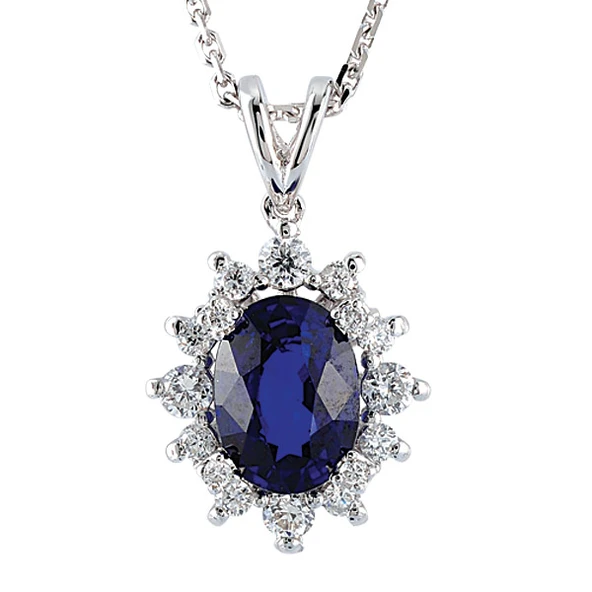 Harem Altın 1.15 Ct Pırlanta Safir Kolye RTKL6 ürün görseli 1