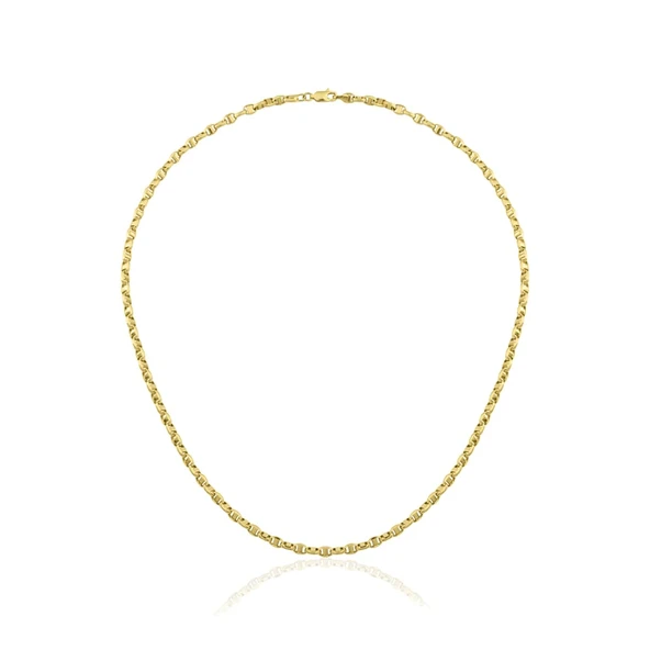 Harem Altın Oval Barlı Zincir Kolye ZKU106 ürün görseli 1