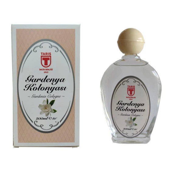 Tariş 80 Derece Gardenya Kolonyası 200ml Cam Şişe ürün görseli 1