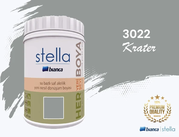 BİANCA STELLA SU BAZLI SAF AKRİLİK BOYA 1 LİTRE KRATER ürün görseli 1