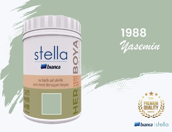 BİANCA STELLA SU BAZLI SAF AKRİLİK BOYA 1 LİTRE YASEMİN ürün görseli 1