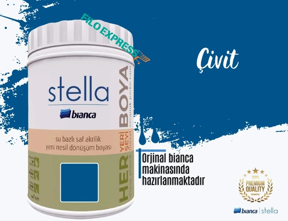 BİANCA STELLA SU BAZLI SAF AKRİLİK BOYA 1 LİTRE ÇİVİT ürün görseli 1