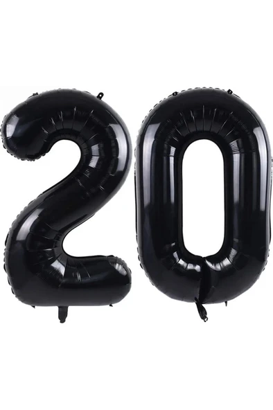 Beysüs Siyah 20 Rakam Folyo Balon ürün görseli 1