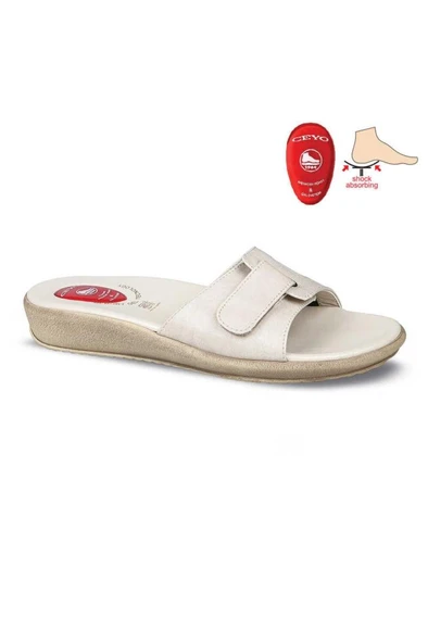 Ceyo 9200-12 Topuk Jelli Anatomik Taban Kadın Terlik Bej 36-40 ürün görseli 1