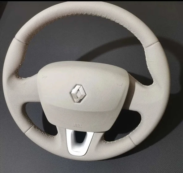 Fluence Araca Özel Direksiyon Kılıfı Tuşsuz (Fluence Bej Deri) ürün görseli 1