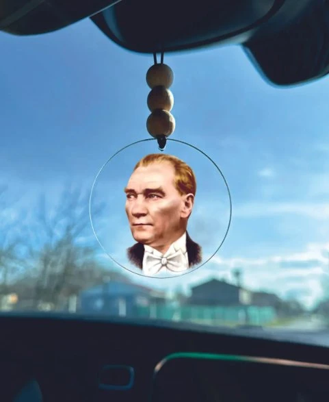 Mustafa Kemal Atatürk Portresi Dikiz Aynası Süsü 02 ürün görseli 1