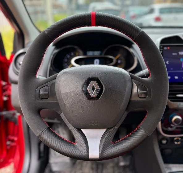 Clio 4 Faz 1 2014-2017 Araca Özel Direksiyon Kılıfı (ARACINIZIN DİREKSİYONUYLA TEYİT EDİNİZ) ürün görseli 1