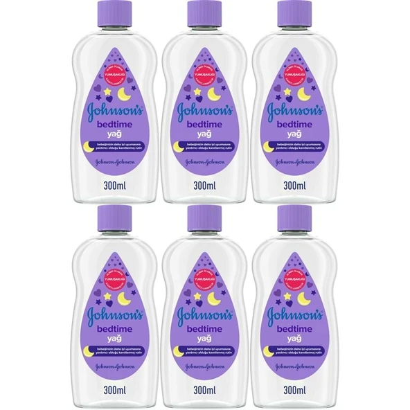 Johnsons Baby Bebek Yağı 300ML Bedtime (Uyku Rutini) (6 Lı Set) ürün görseli 1