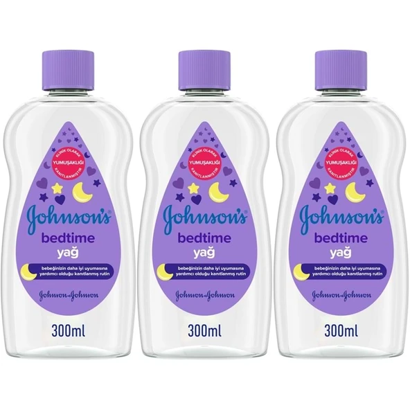 Johnsons Baby Bebek Yağı 300ML Bedtime (Uyku Rutini) (3 Lü Set) ürün görseli 1