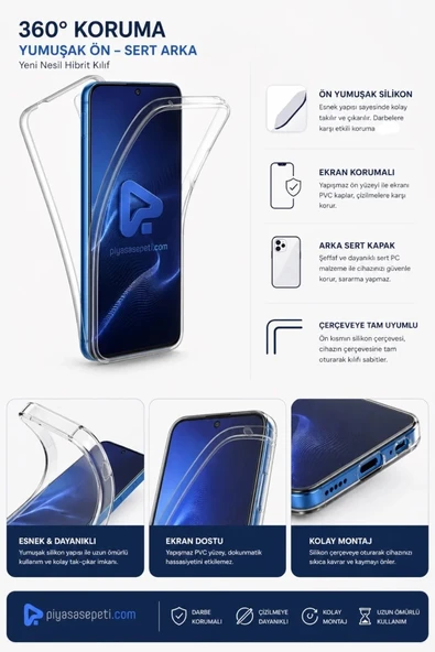 Samsung Galaxy A54 Çift Taraflı Silikon Kılıf - Resim 2