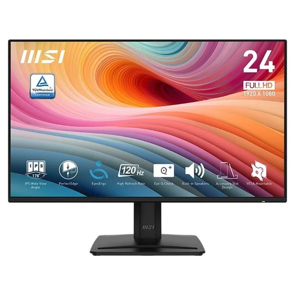 MSI 23.8" FLAT IPS PRO MP242A E2 1MS 120HZ HDMI EV OFİS MONİTÖRÜ 1920X1080 ürün görseli 1