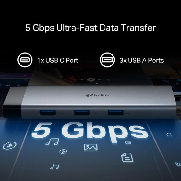 TP-LINK UH9120C 4K USB Type-C 9in1 Dock - Resim 9