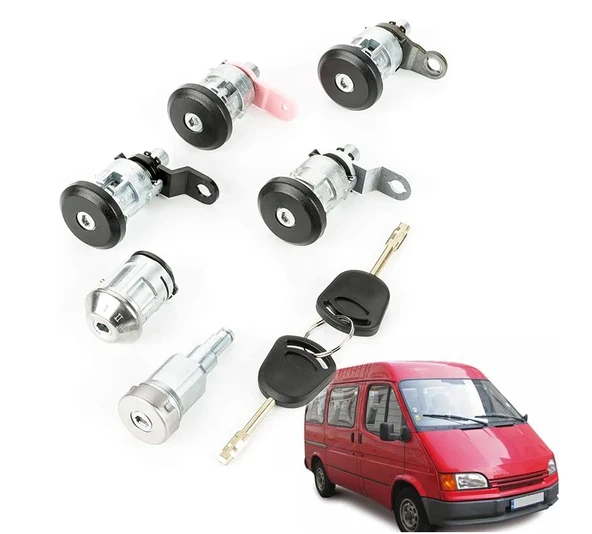 Ford Transit Kilit Şifre Takımı Kaput Depo Kontak Tam Set 1993-2001 ürün görseli 1