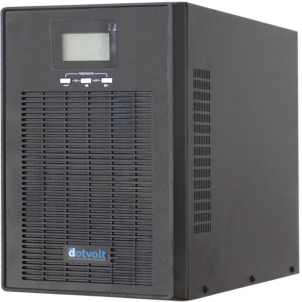 DOTVOLT 2KVA MN2KVA ONLINE 1/1F LCD EKRAN TOWER UPS 4x 12V 9 Amper ürün görseli 1
