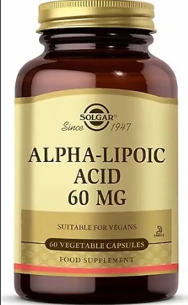 Solgar Alpha Lipoic Acid 60 Mg 60 Kapsül ürün görseli 1
