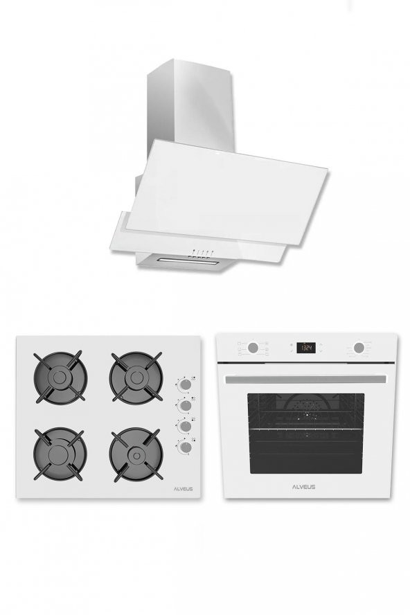 Alveus Baker Beyaz 3Lü Ankastre Set (F17-Gls640-Mfa627) ürün görseli 1