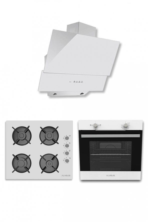 Alveus Chıef 604 Beyaz 3Lü Ankastre Set(Mod300-Gls640-Mfa604 ürün görseli 1