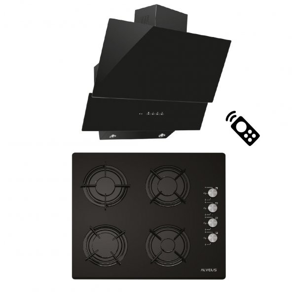 ALVEUS PURE SİYAH 2Lİ ANKASTRE SET (GLS 640 - MOD 3000) ürün görseli 1