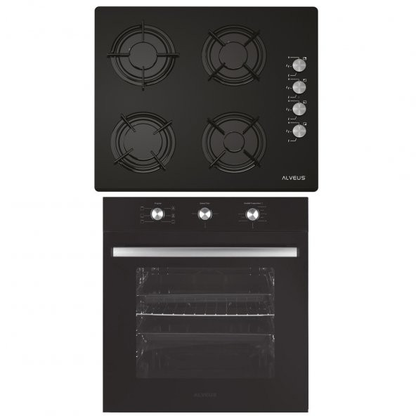 ALVEUS EMİRGAN 2Lİ SİYAH ANKASTRE SET(GLS 640 - MFA 614) ürün görseli 1