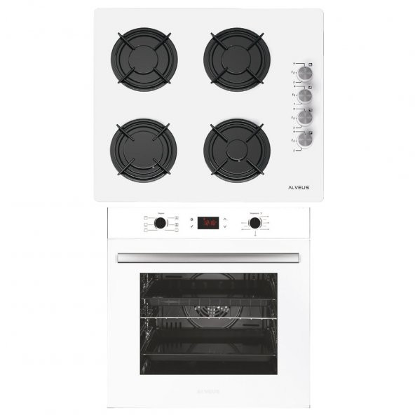Alveus Sardunya 2Li Beyaz Ankastre Set (Gls 640-Mfa 627) ürün görseli 1