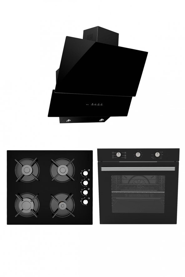 ALVEUS CHIEF 614 SİYAH 3LÜ ANKASTRE SET(MOD3000-GLS640-MFA614) ürün görseli 1