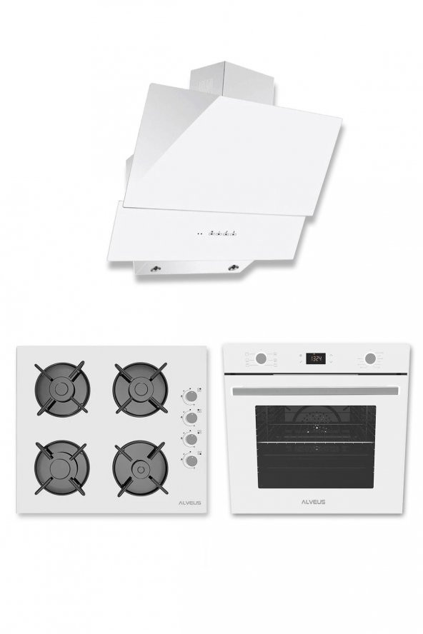 Alveus Platınum 3Lü Beyaz Ankastre Set (Gls640 -Mod 3000 - Mfa627) ürün görseli 1