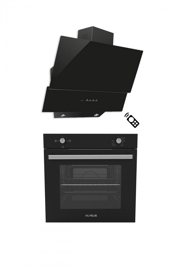 ALVEUS ŞELALE SİYAH 2Lİ ANKASTRE SET (MFA 604 - MOD 3000) ürün görseli 1