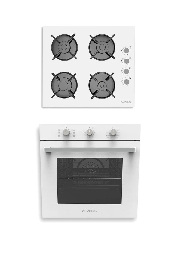 Alveus Sofya 2'Li Beyaz Ankastre Set (Gls640-Mfa 614) ürün görseli 1