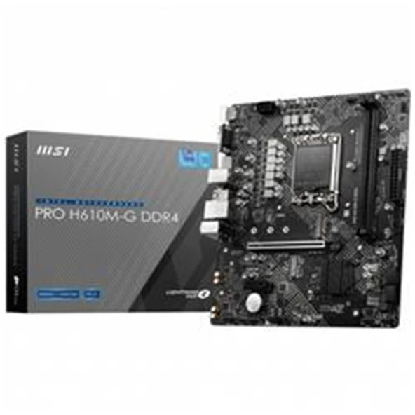 MSI PRO H610M-G DDR4 SOKET 1700 DDR4 3200(OC) PCI-E GEN 4 M.2 USB3.2 1X 1G LAN MATX  ANAKART ürün görseli 1