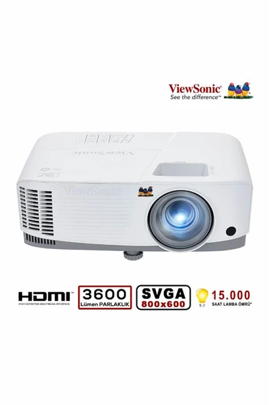 Viewsonic PA503S 3800 Ansilümen 800x600 SVGA 3D DLP Projeksiyon Cihazı ürün görseli 1