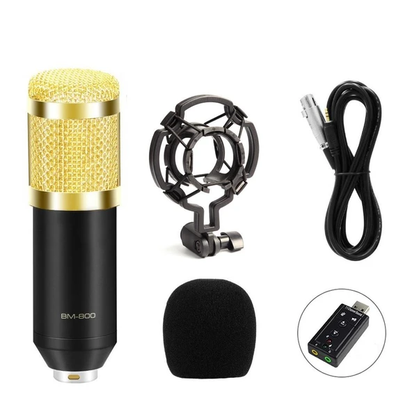 WellSound BM-800+USB Ses Kartı Profesyonel Mikrofon Seti ürün görseli 1