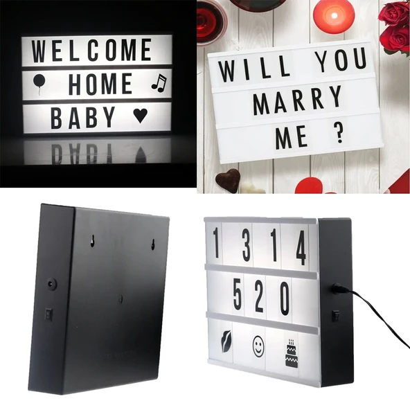A4 Led Işıklı Yazı Panosu Lightbox ürün görseli 1