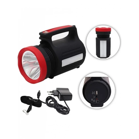 Uzun Menzilli LED El Feneri 28 Saat Çalışma Süresi 10 Watt WS-3580 ürün görseli 1