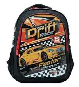MUGGLE MU-9475 DRIFT CAR SIYAH OKUL CANTASI ürün görseli 1