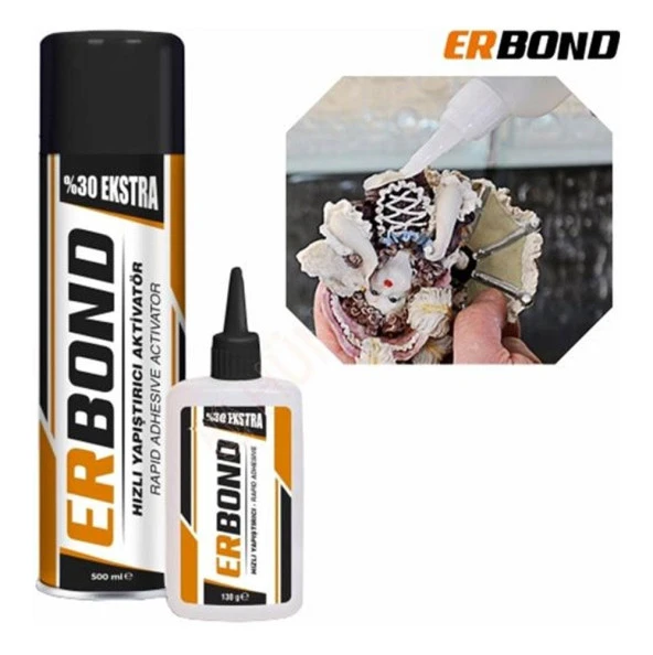 Er Bond Hızlı Yapıştırıcı Aktivatör 500 ml + 130 gr ürün görseli 1
