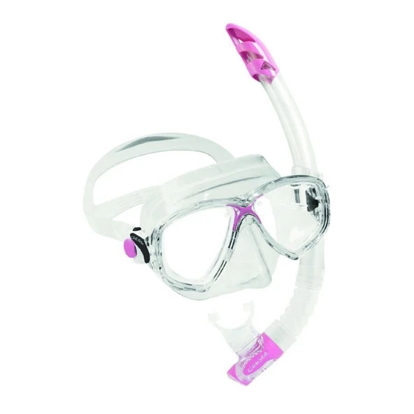 Cressi Marea-Gamma Yetişkin Maske Şnorkel Seti Şeffaf-Pembe ürün görseli 1