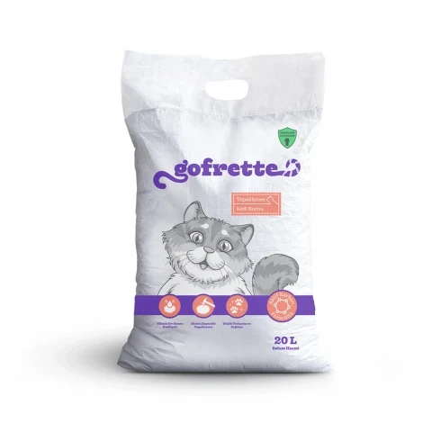 Gofrette Bentonit Natural Topaklanan Kedi Kumu 20 Lt ürün görseli 1