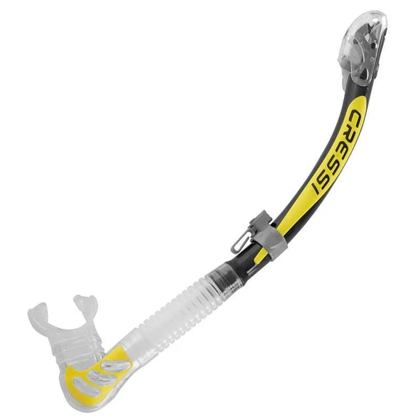 Cressi Alpha Ultra Dry Yetişkin Şnorkel CLEAR-BLACK-YELLOW ürün görseli 1