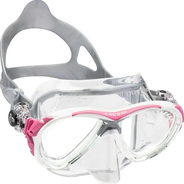 Cressi Eyes Evolution Crystal Yetişkin Dalış Maskesi Pembe - Resim 6