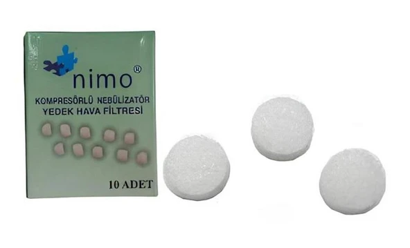 Nimo Nebulizatör Yedek Hava Filtresi 10lu ürün görseli 1