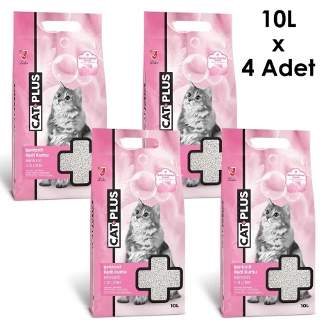 CatPlus Bebek Pudralı Kedi Kumu 10 Lt x 4 Adet ürün görseli 1
