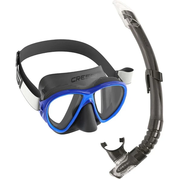 Cressi Fiji-Gamma Yetişkin Maske Şnorkel Seti Siyah-Mavi ürün görseli 1